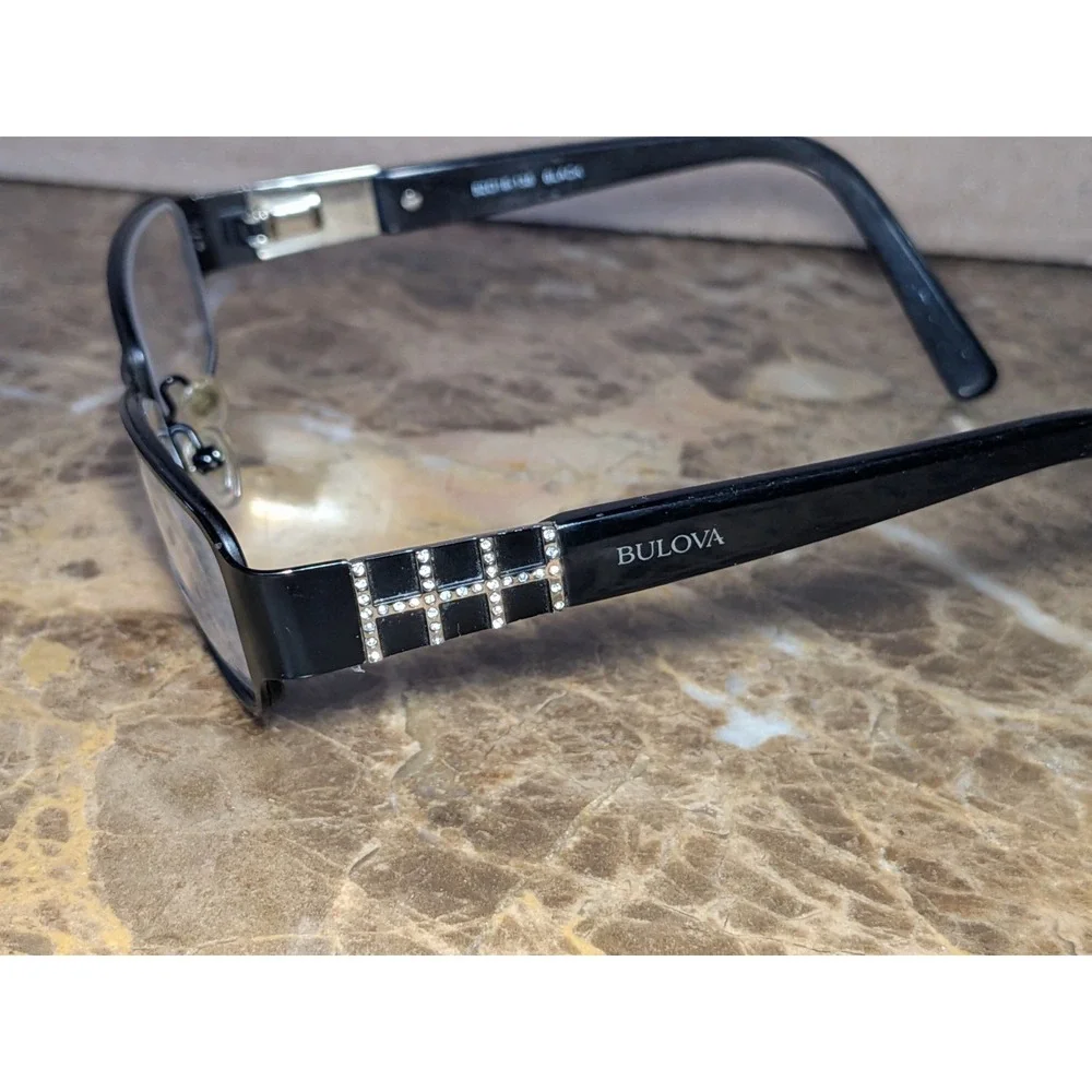 Bulova Eyeglasses, Frames Only, Boracay, 52016-135, Metal/Plastic, Black